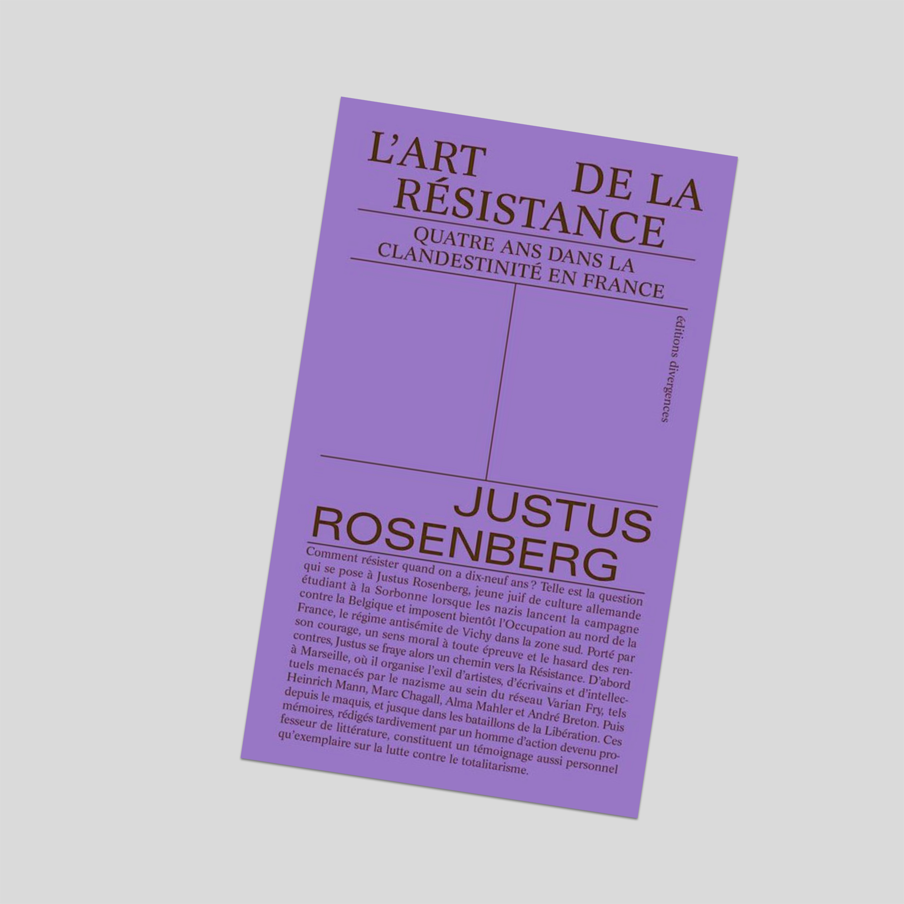 L'art de la résistance — Justus Rosenberg