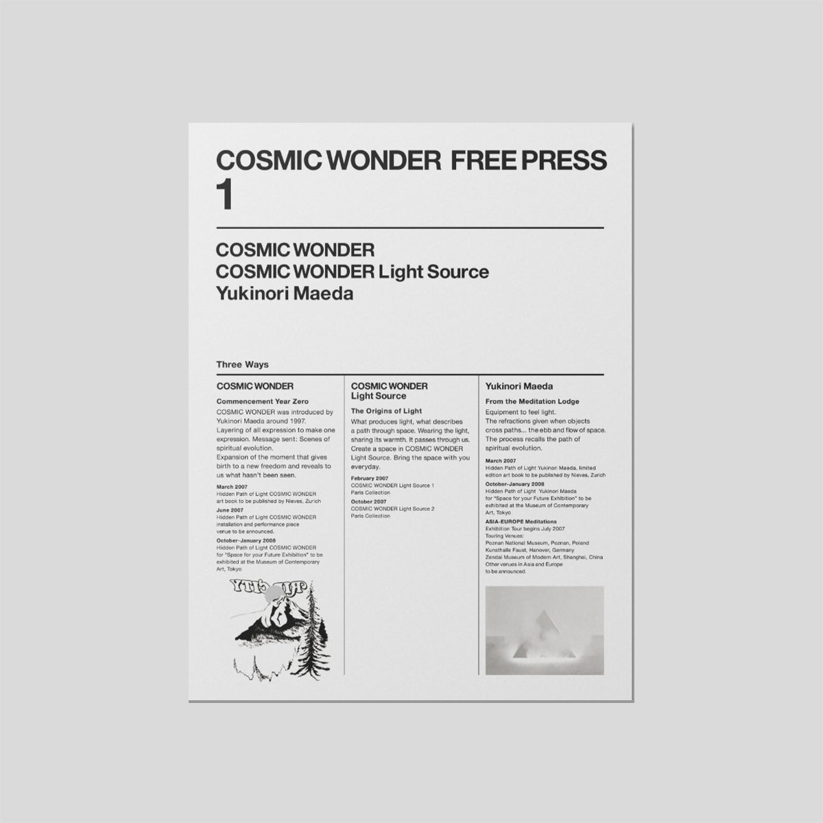 【新品 希少】COSMIC WONDER FREE PRESS 1 Cosmic Wonder Free Press #1 – Cahier Central