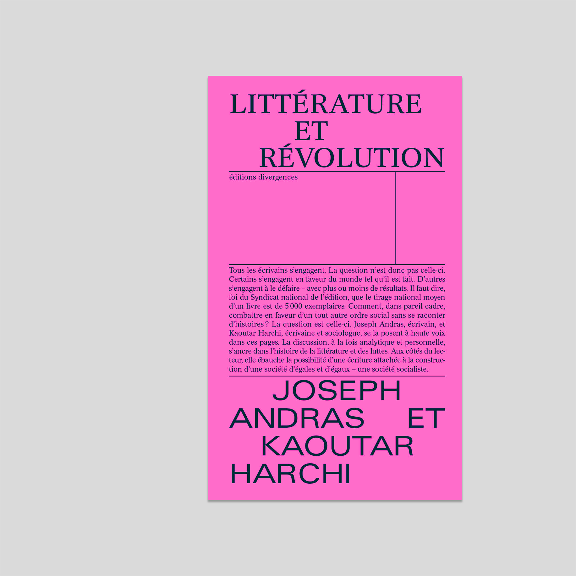 Littérature et révolution - Joseph Andras et Kaoutar Harchi