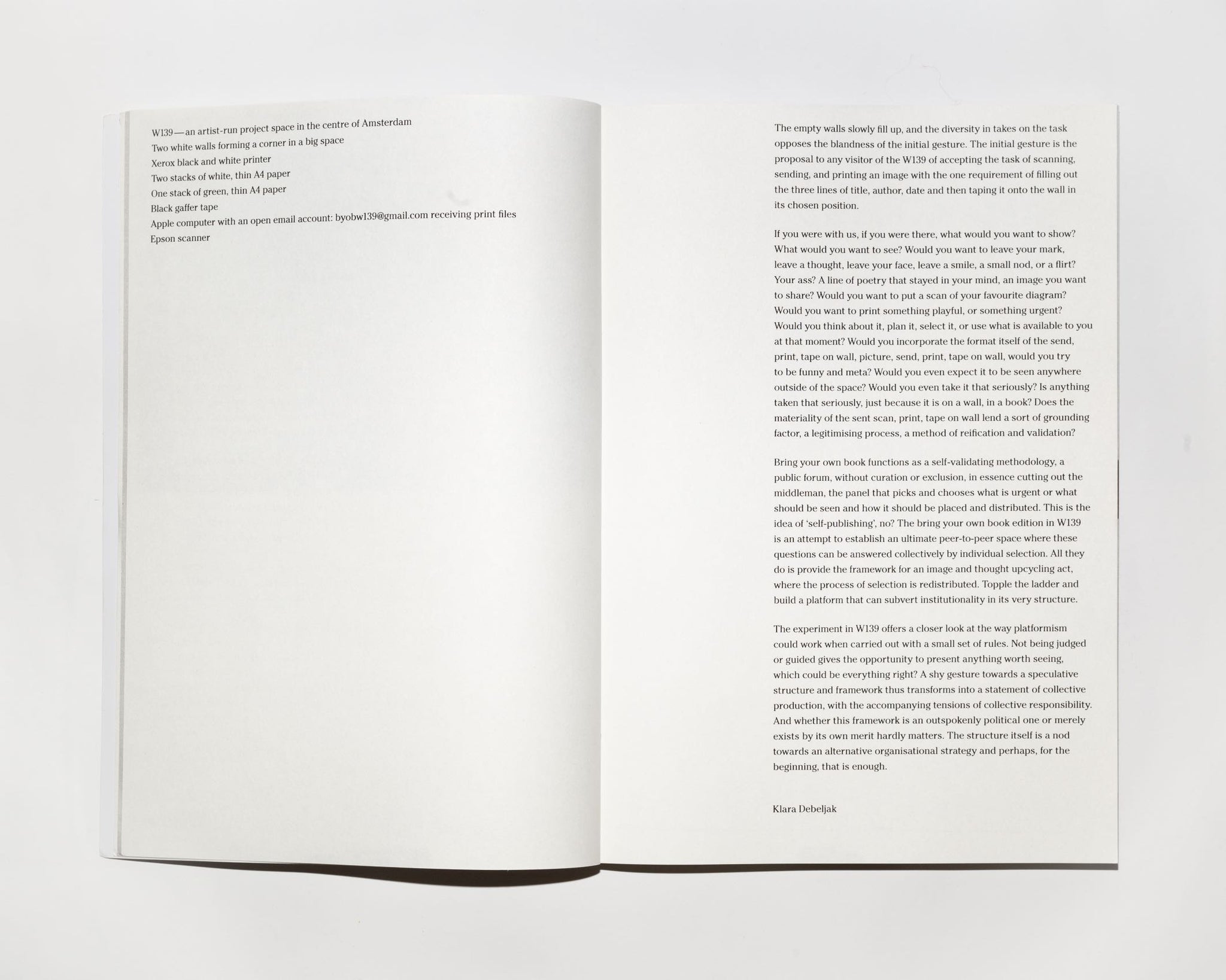 Because an Original is a Copy - bring your own book