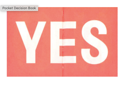 Pocket decision book