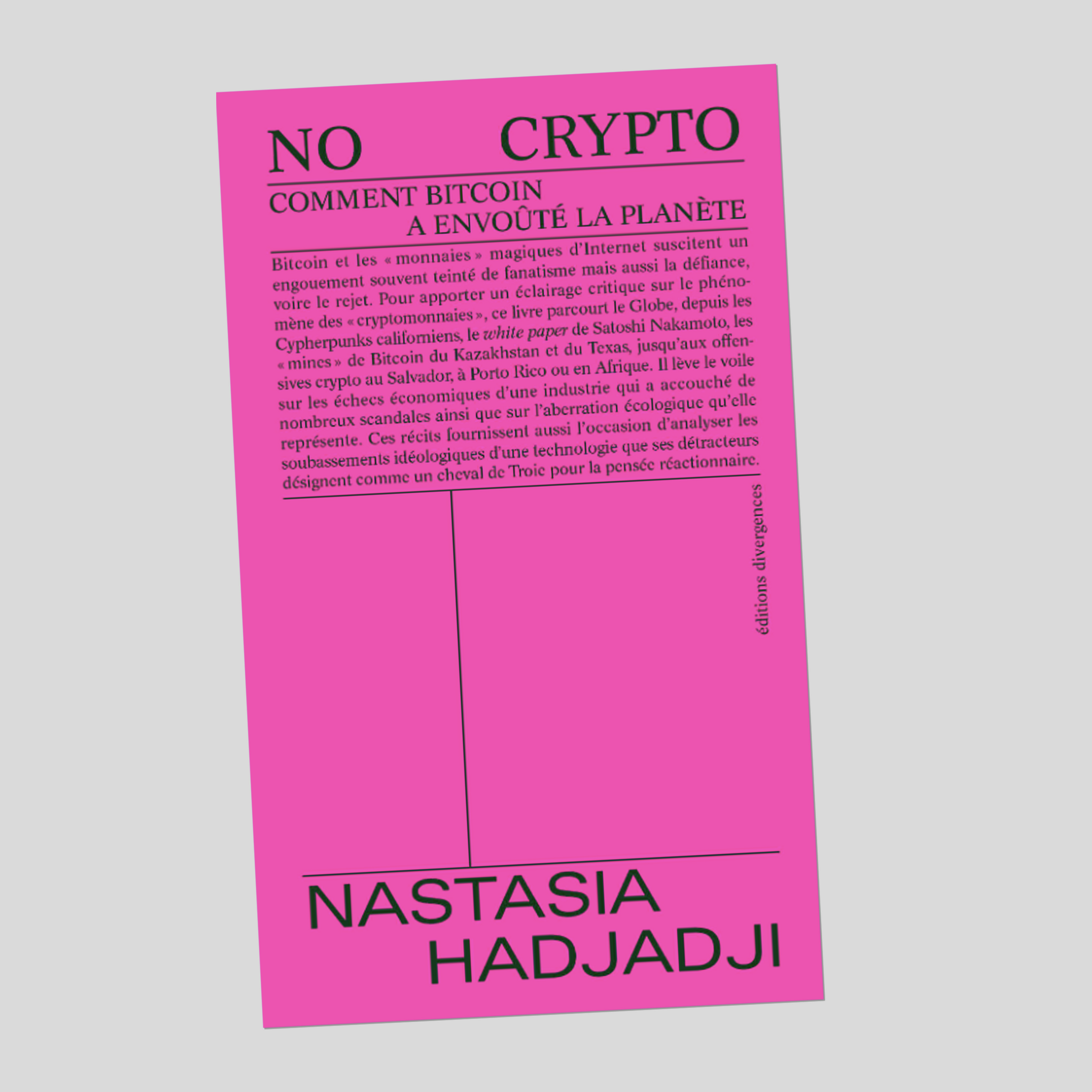 No crypto. Comment Bitcoin a envoûté la planète - Nastasia Hadjadji