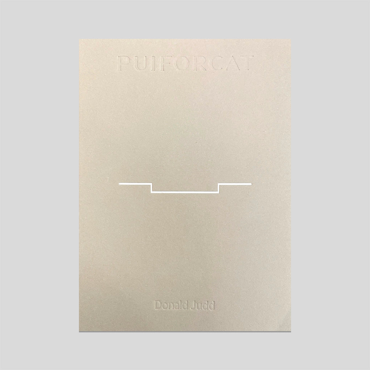 Puiforcat Catalogue - Donald Judd