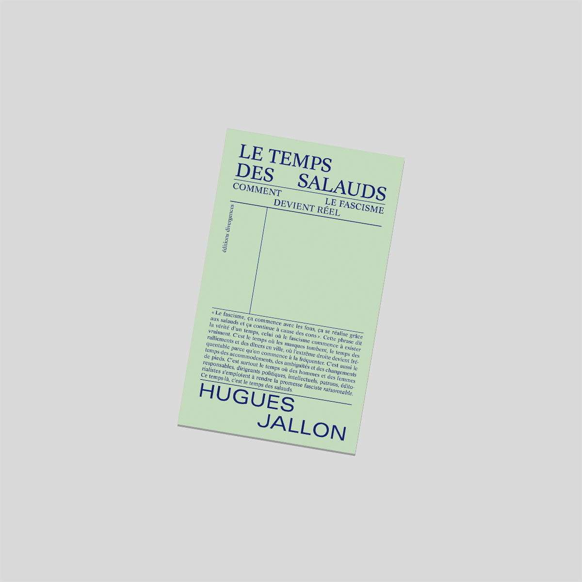 Le temps des salauds - Hugues Jallon